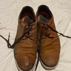 Rockport Tan Leather Sneakers